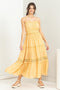 Yellow Ruffle Tiered Maxi Dress