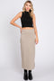 Taupe Basic Maxi Skirt