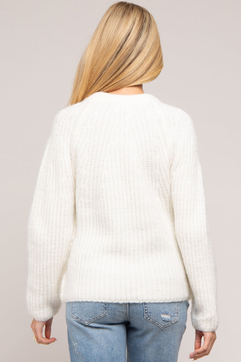 Ivory Knit Chunky Sweater main image 1