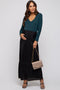 Black Plisse Maternity Maxi Skirt