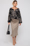 Black Floral Tie Detail Long Sleeve Maternity Blouse