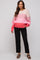 Pink Striped Knit Maternity Sweater