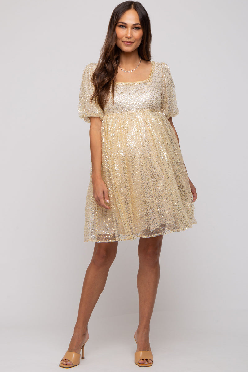 Gold Babydoll Dress Best Sequin Babydoll Dress Discount Gold Sequin Pearl Embellished Gold Babydoll Dress Best Sequin Babydoll Dress Discount Gold Sequin Pearl Embellished