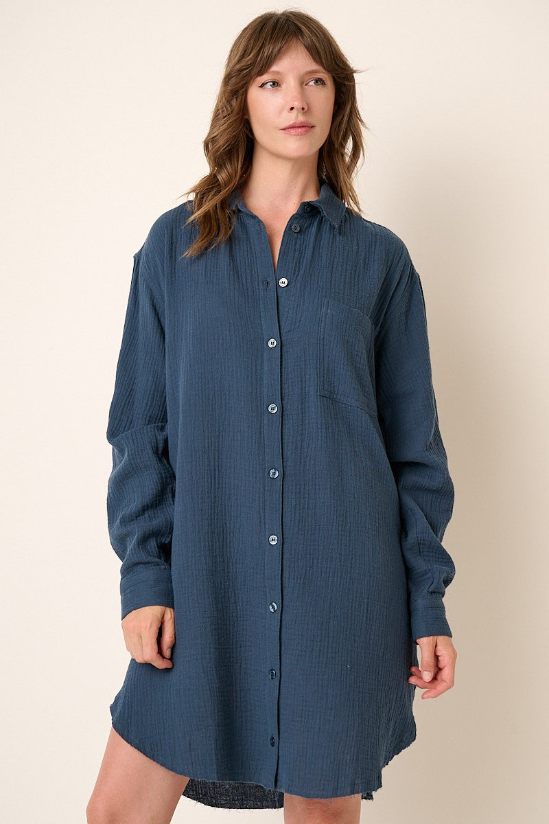 Vignette Clover Top | Blue Gauze main image 1