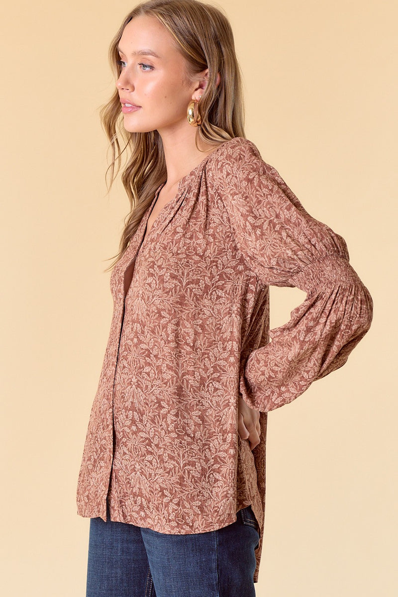 Wildflower Blouse Light Mocha