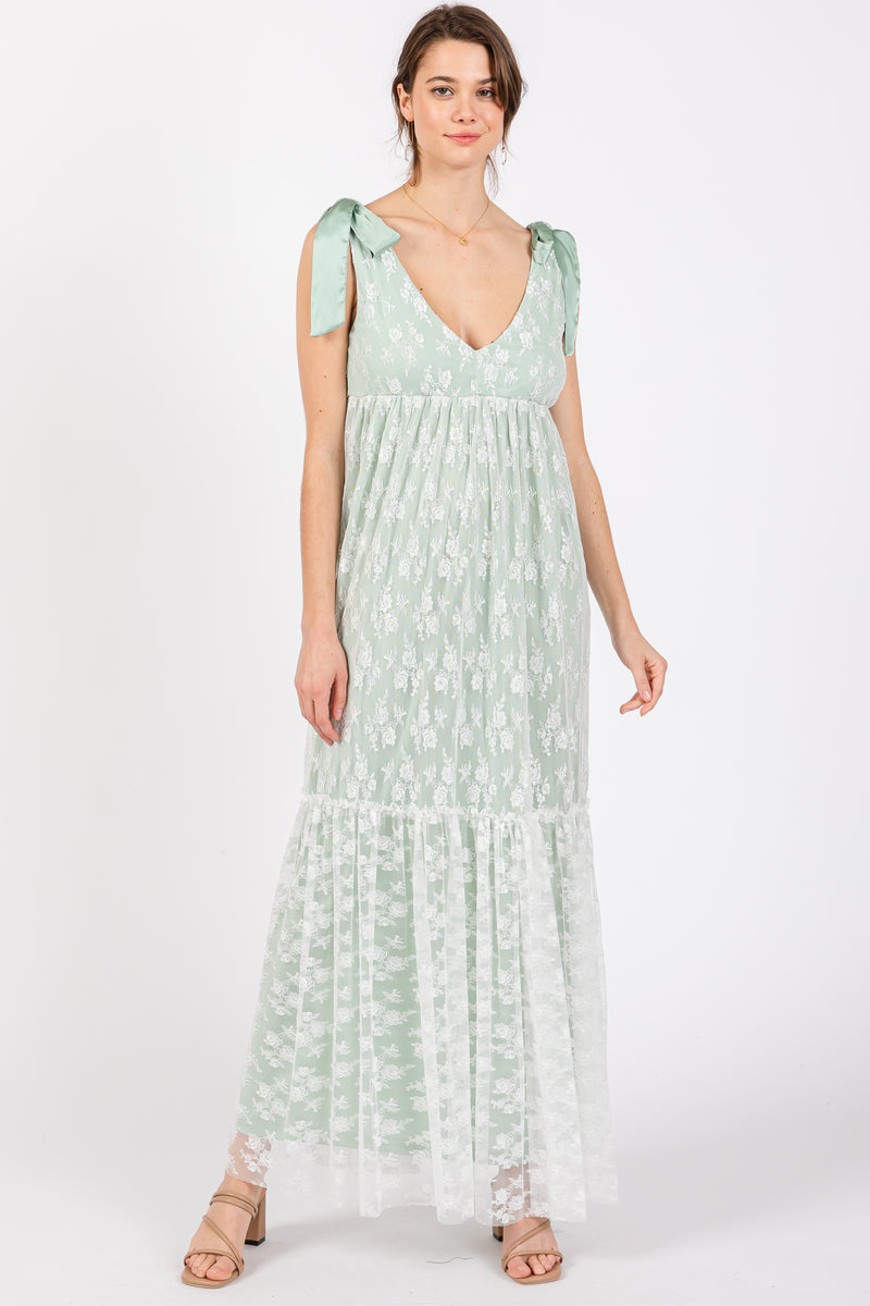 Olive V-Neck Basic Maternity Shirt Dress main image 1