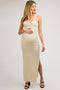 Ivory Knit Sleeveless Maternity Maxi Dress