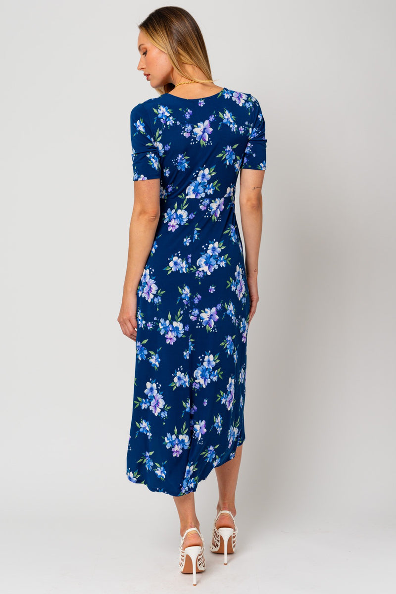 Frilly Wrap Mini Dress Navy