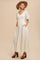 Cream Smocked Puff Sleeve Maxi Dress