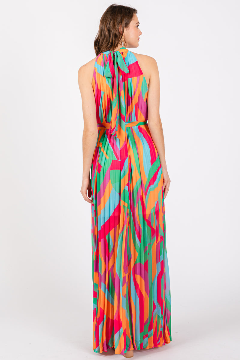 Vibrant Halter Maxi Dress main image 0