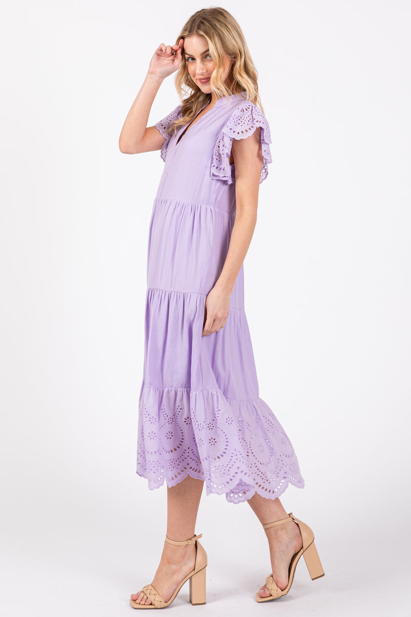 Maude Waist Detail Shirtdress - Lavender