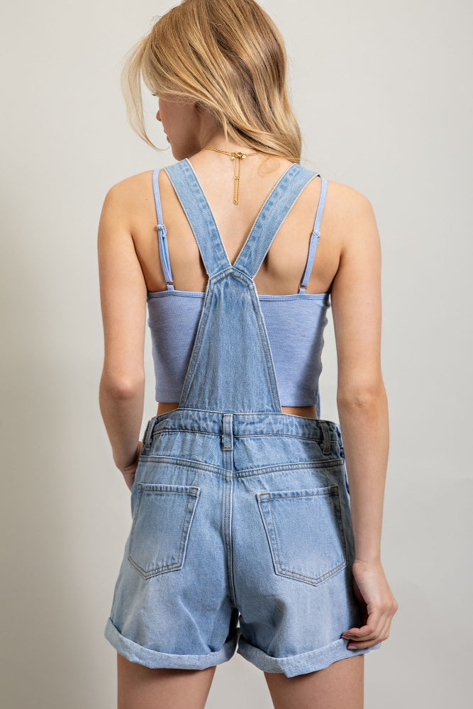 All Over Denim Romper main image 1