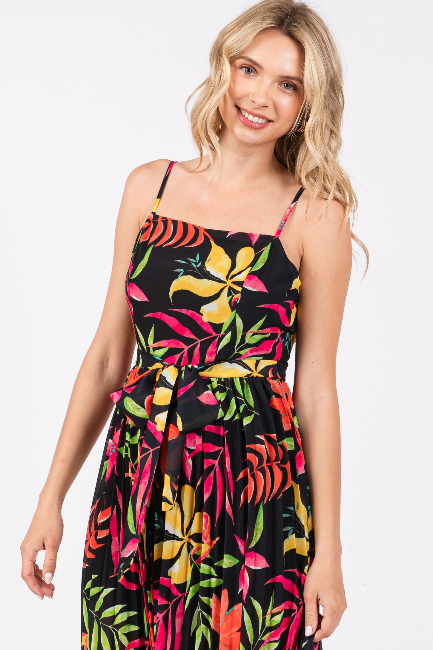 Black Floral Wide Leg Jumpsuit