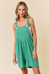 Green Ribbed Romper