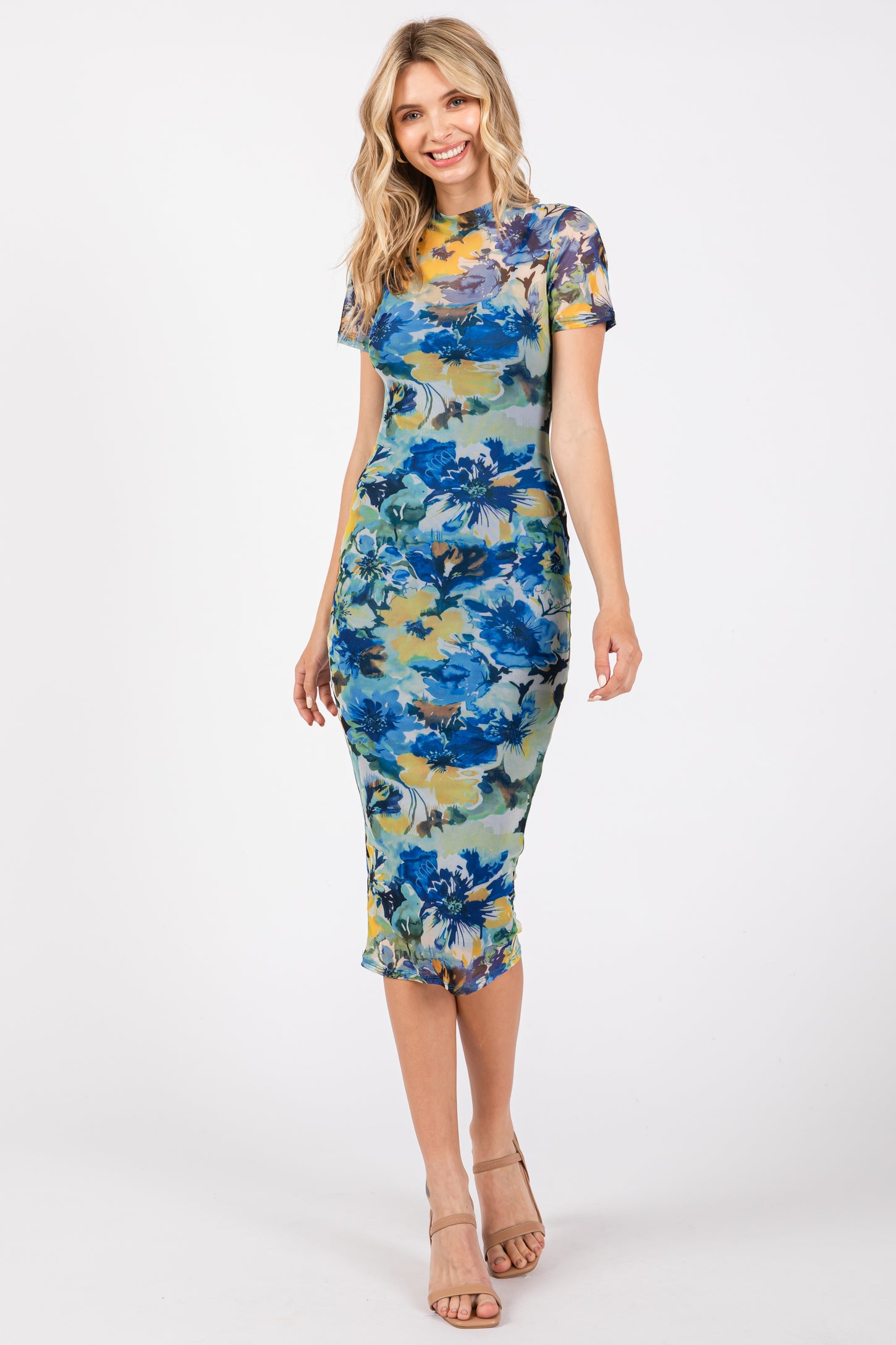 short sleeve floral mesh midi dress Daniela Mesh Midi Dress, Dusty Plum| Baltic Born XS