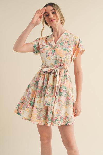 white christmas dresses Naomi Chiffon Maxi Dress — Sage Floral main image 0