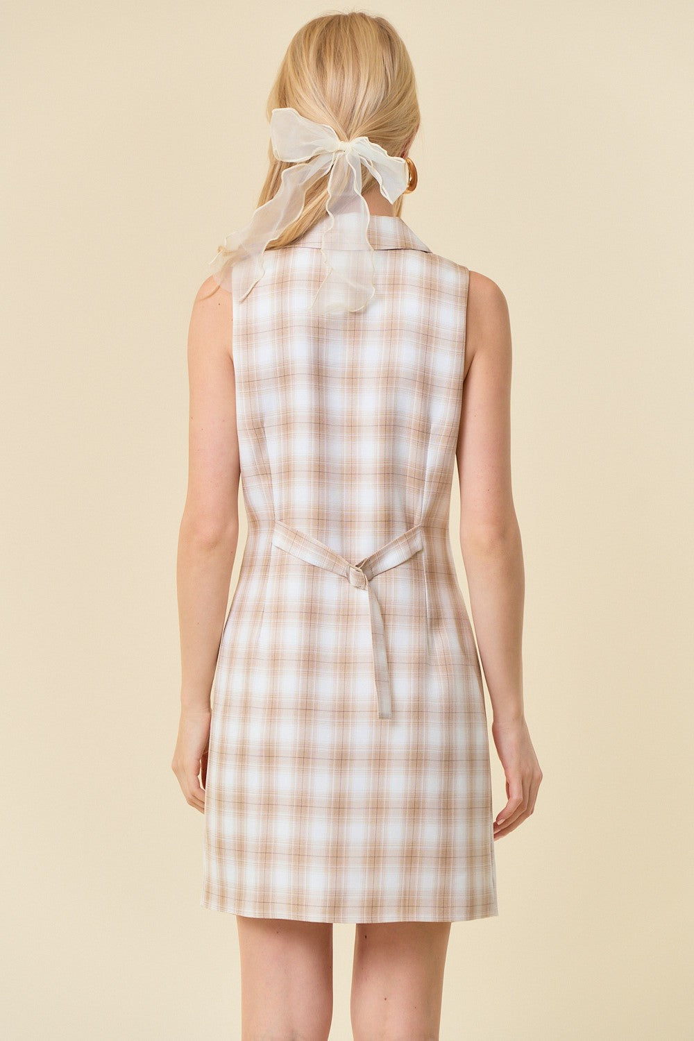 collared plaid mini dress Plaid Long Sleeve Mini Shirt Dress for Casual Fall Outfits