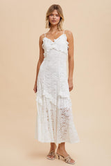 Off-White Vintage Lace Maxi Dress
