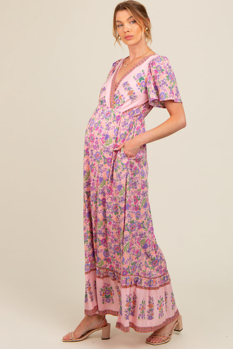 Long Sleeve Mamasita Dress with Pink Floral Print