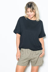 Black Relaxed Fit Maternity T-Shirt