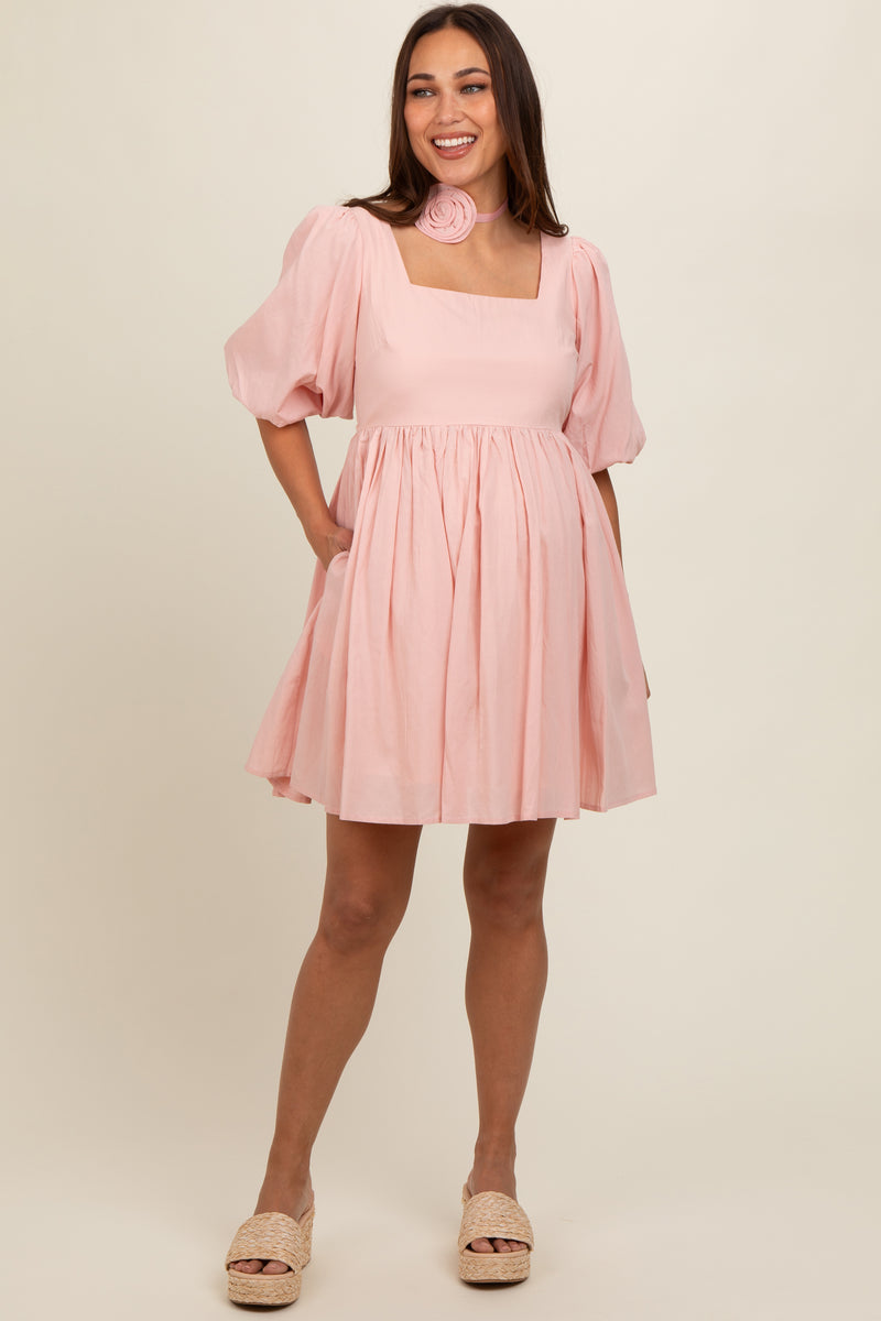 Picture This Babydoll Mini Dress in Pink main image 1