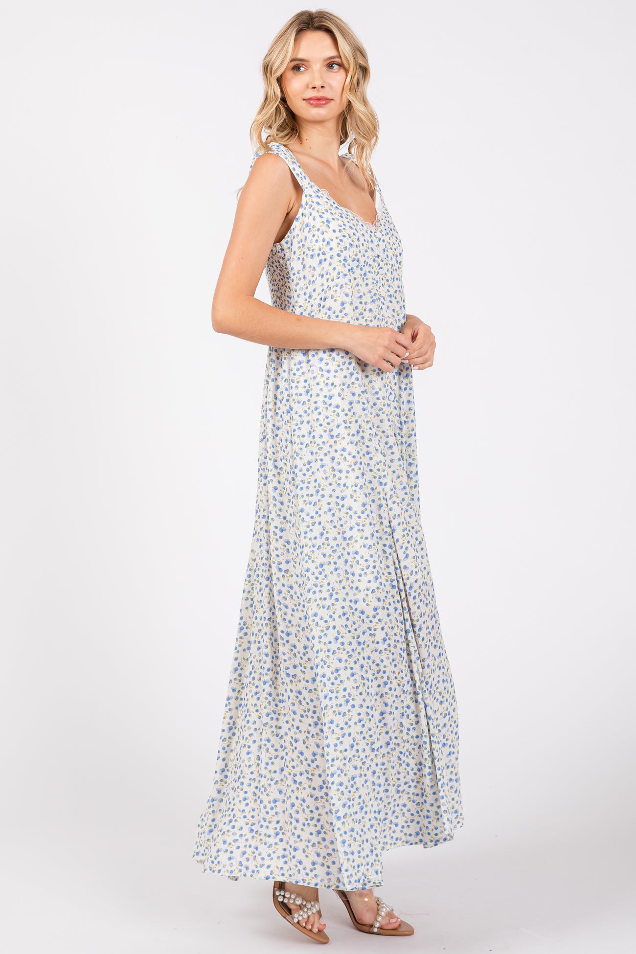Wedding Flowers Blue Dress Orange Flowers Light Blue Floral Button Down Maxi Dress PinkBlush Wedding Flowers Blue Dress Orange Flowers Light Blue Floral Button Down Maxi Dress PinkBlush