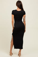 Black Side Slit Maxi Dress