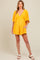 Yellow Textured Open Back Maternity Romper