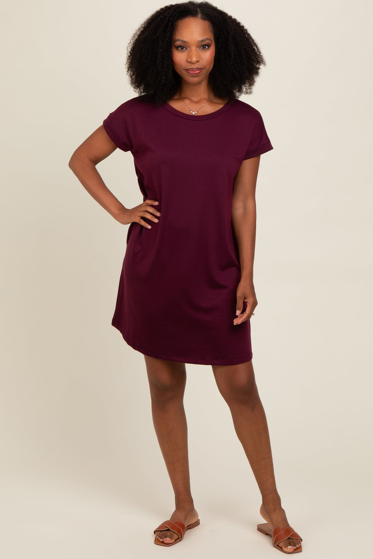 burgundy t shirt dress ASOS DESIGN satin oversized mini tshirt dress in burgundy