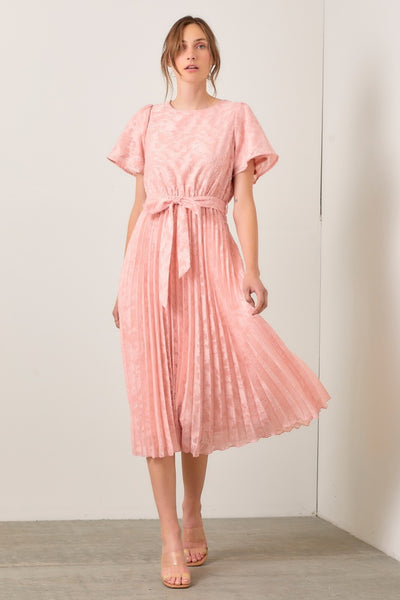 Blush Texture Fabric Pleated Dresss – PinkBlush