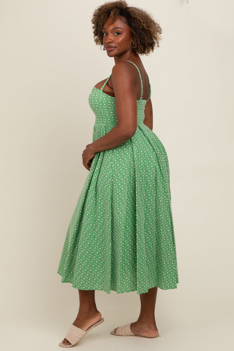 Green Floral Embroidered Maxi Dress PinkBlush Green Floral Embroidered Maxi Dress PinkBlush