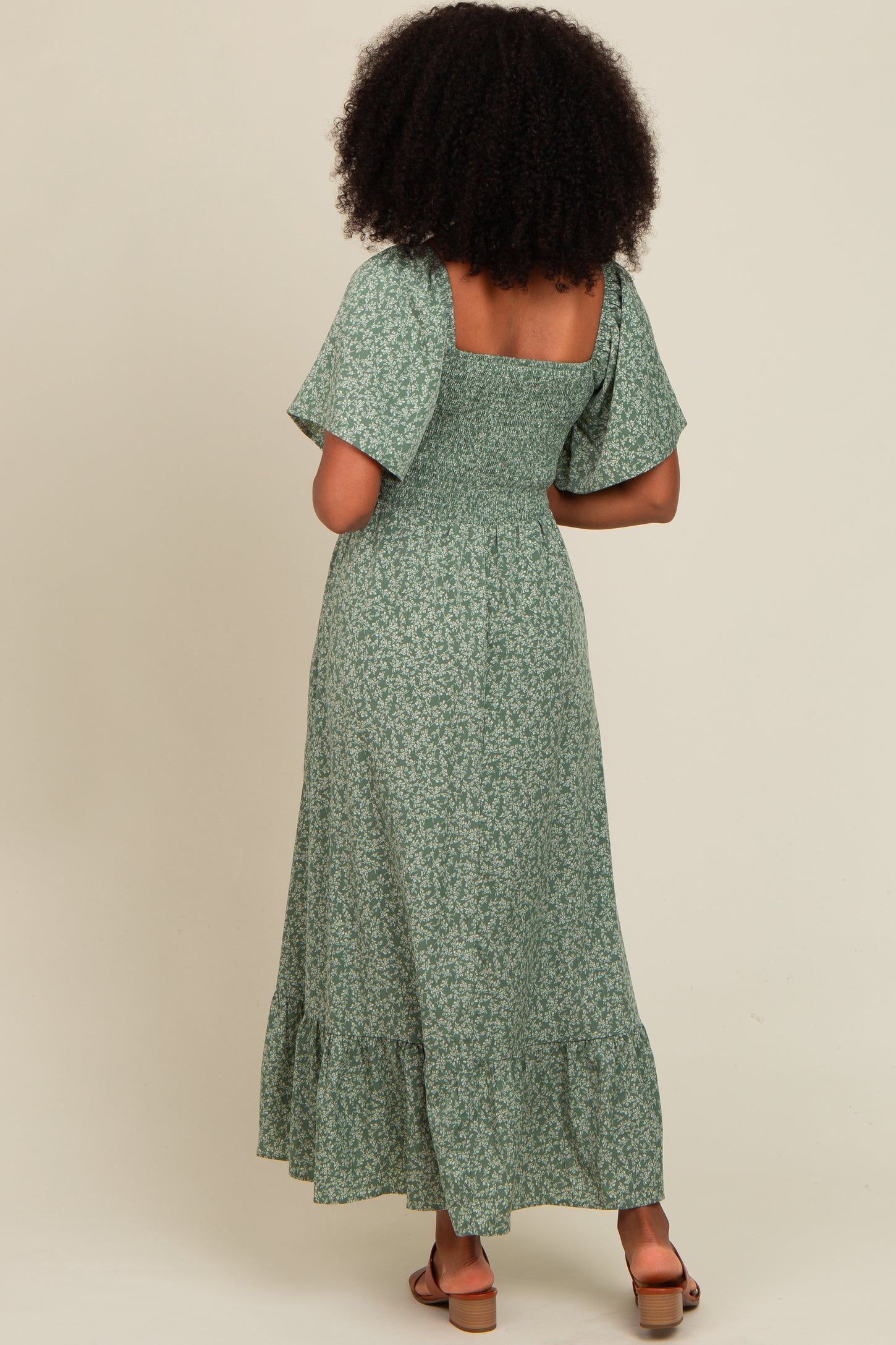 sage green ditsy floral dress Yours Women's Plus Size Sage Green Ditsy Floral Strappy Sundress Size 30-32