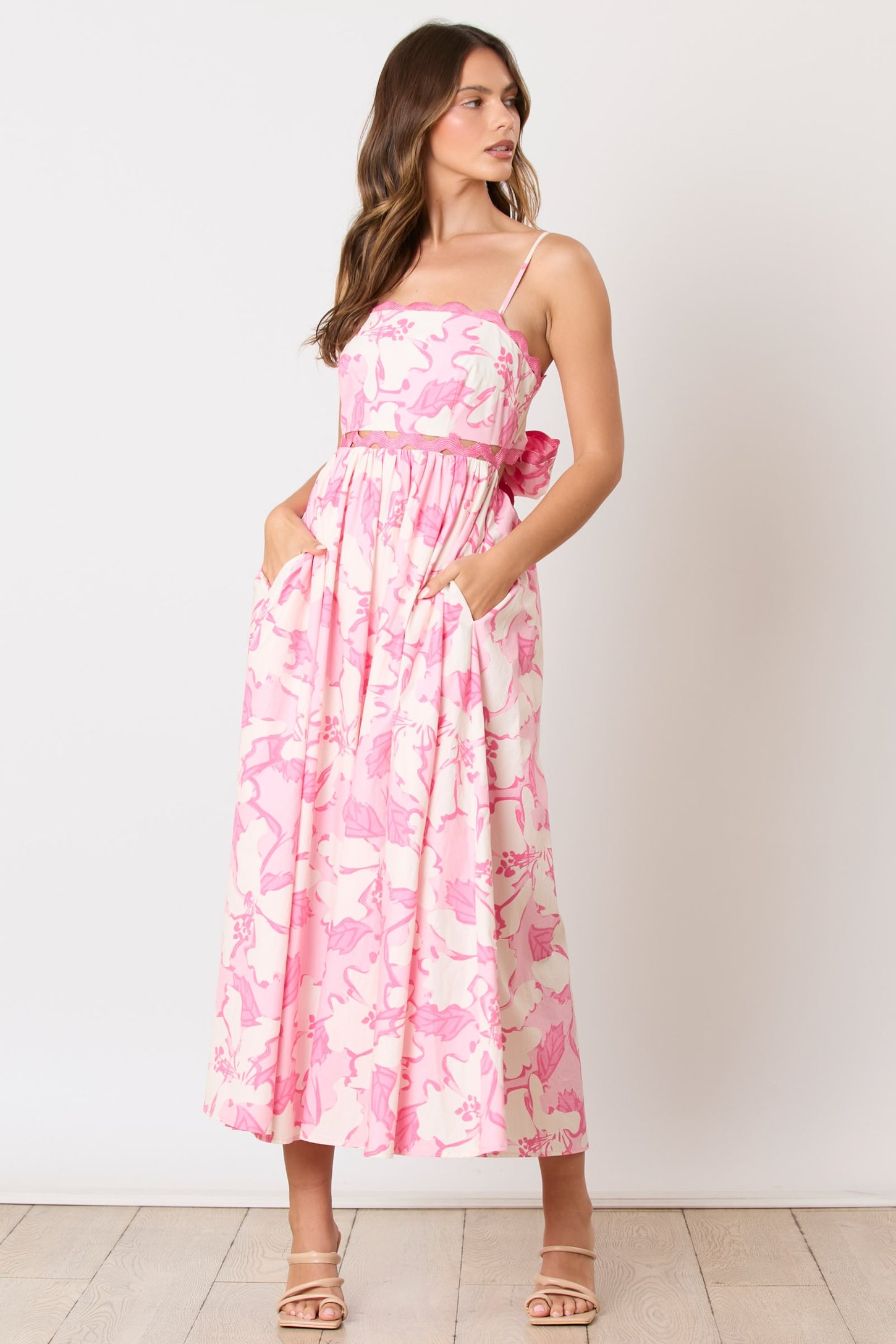 pink wavy dress Pink Wavy Textured Mini Dress