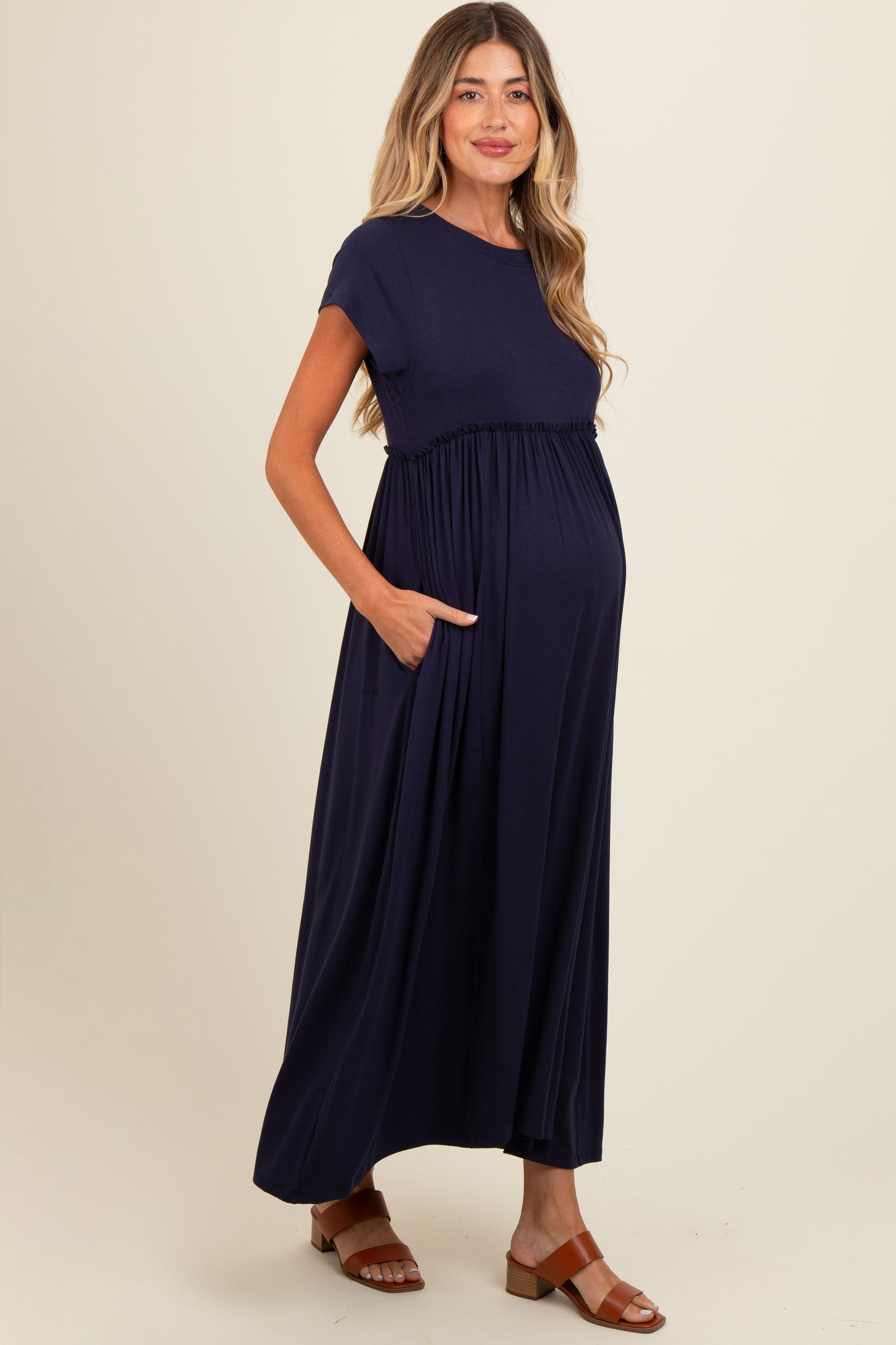cute maxi dresses for pregnancy PinkBlush Red Lace Overlay Maternity Maxi Dress