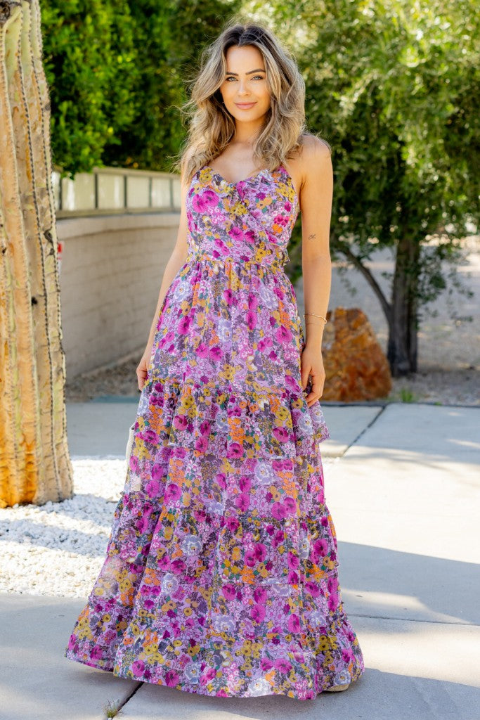 maxi dresses floral PRETTYGARDEN Sleeveless Floral Summer Maxi Dresses for Women Tube Top