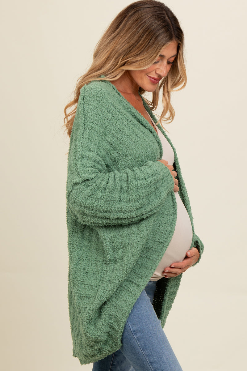 Olive Chunky Knit Dolman Maternity Cardigan– PinkBlush