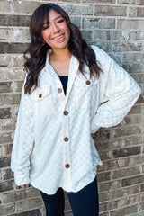 Ivory Checker Plaid Button Down Shirt