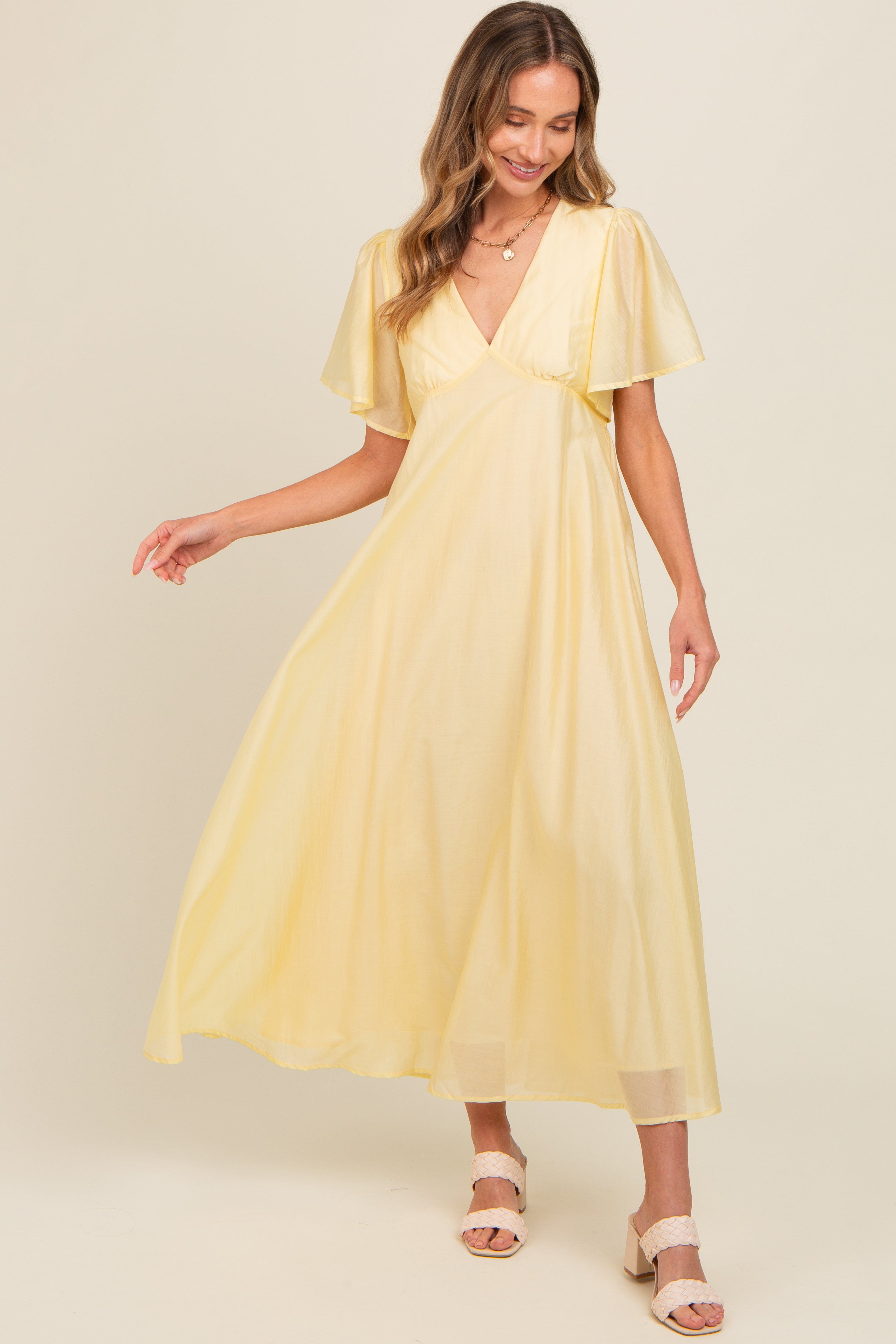 pink blush yellow dress PinkBlush Mustard Lace Mesh Overlay Maternity Maxi Dress