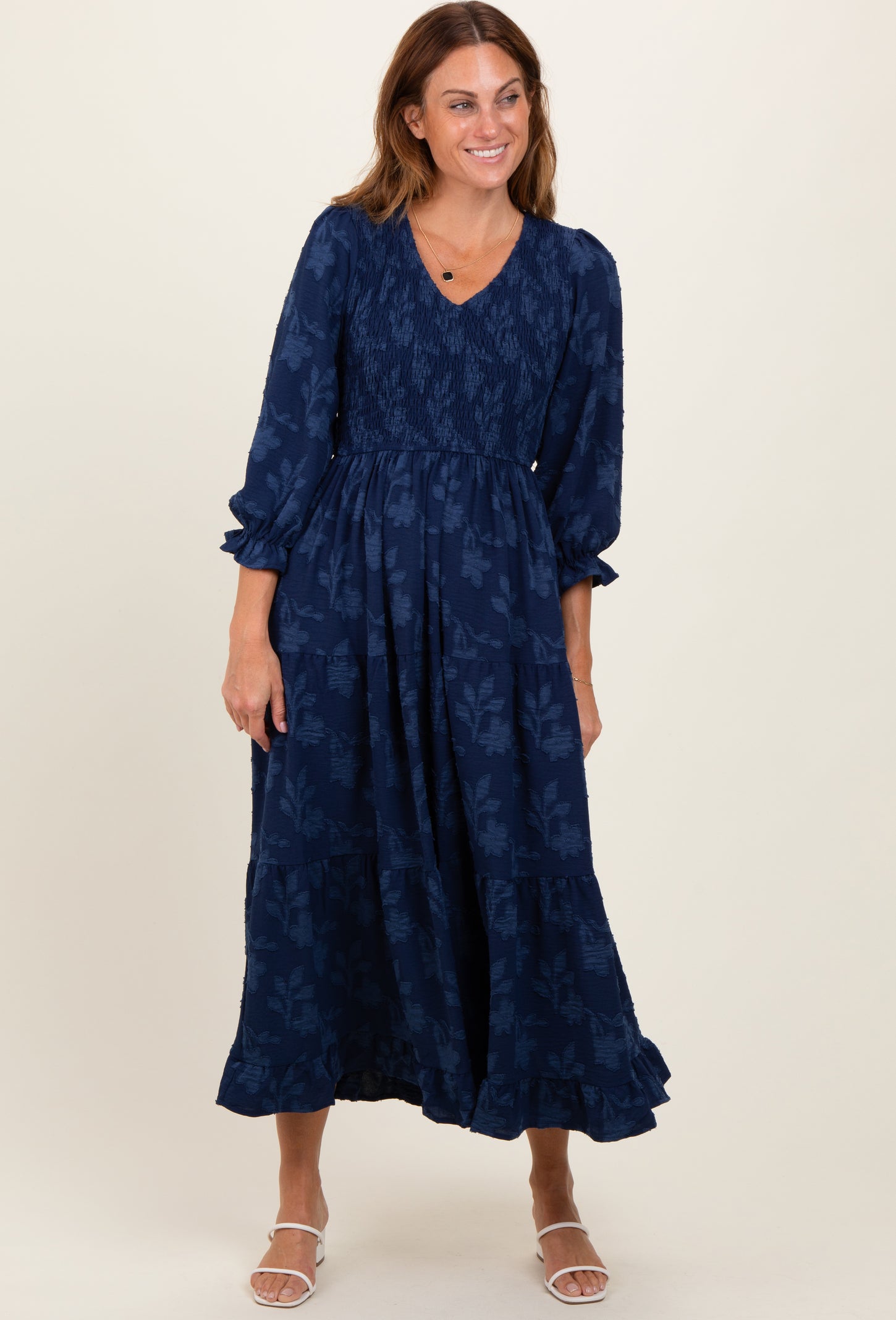 smocked v neck maxi dress LASCANA Women's Smocked V-Neck Maxi Dress Smocking, Size: 6, Green