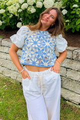 Off White Crochet Top