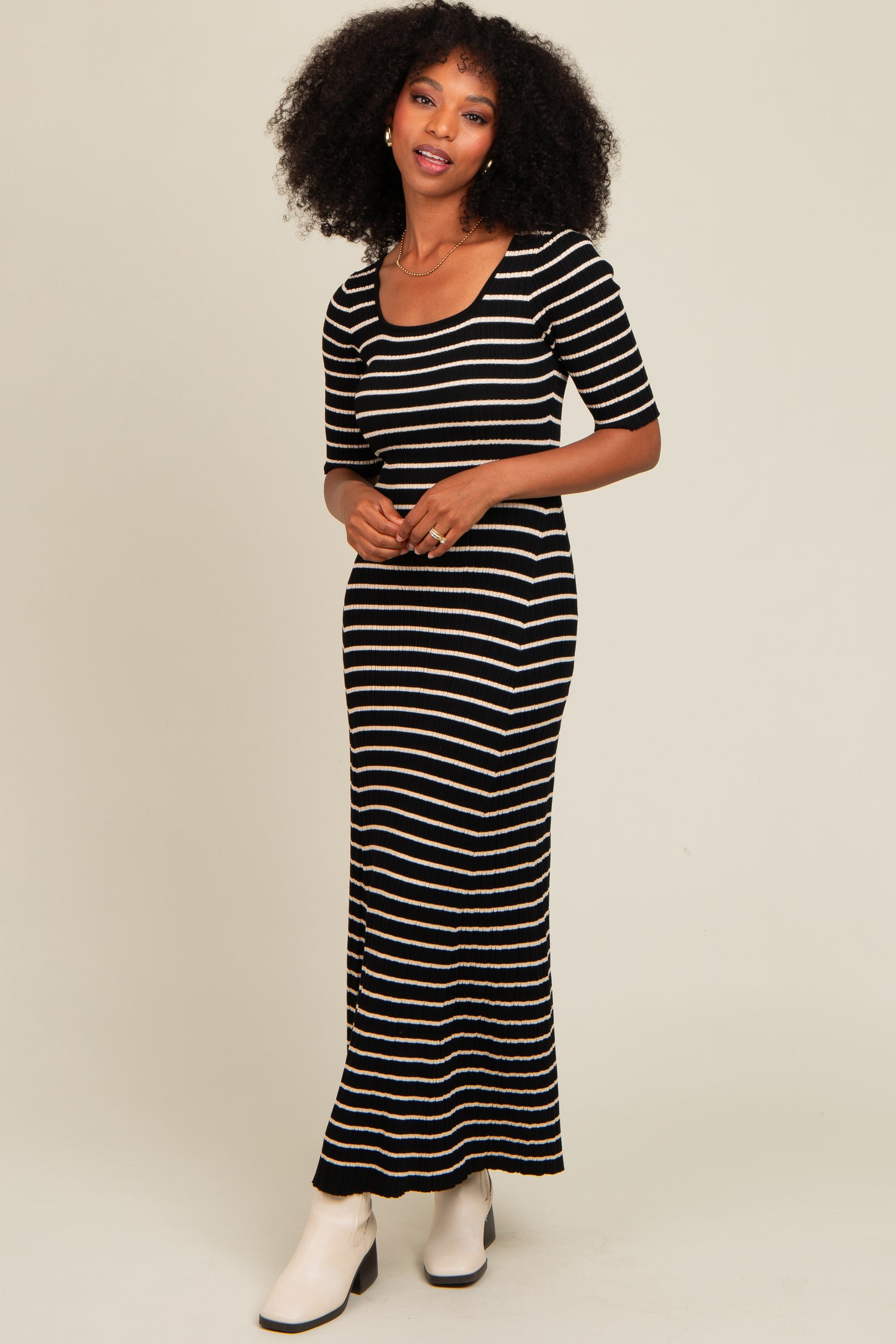 short sleeve striped maxi dress Women's This & That Maxi Dress, Purple