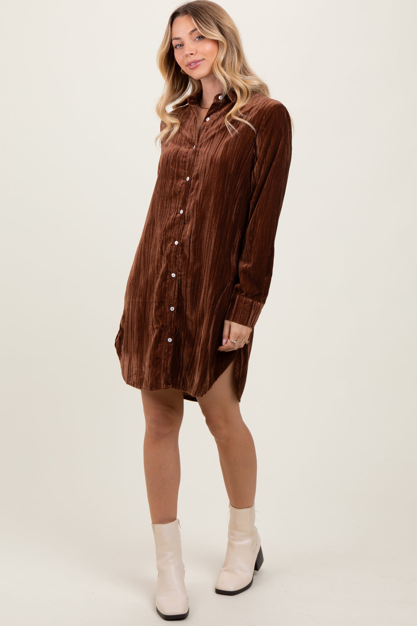 crinkled shirt dress Crinkle shirt dress | Dresses