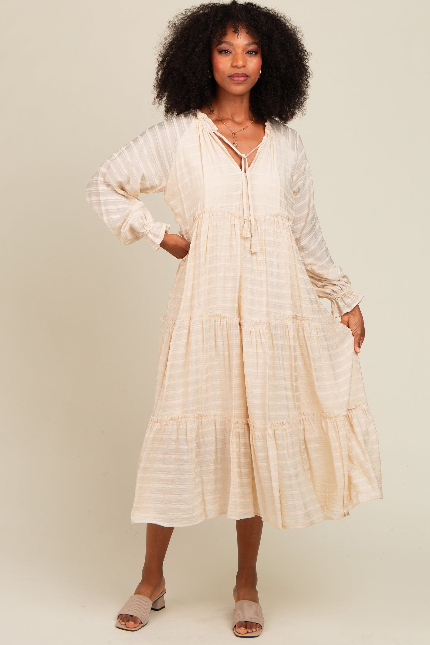 cream tassel dress Final Sale Cream Fringe Dress 2XLarge