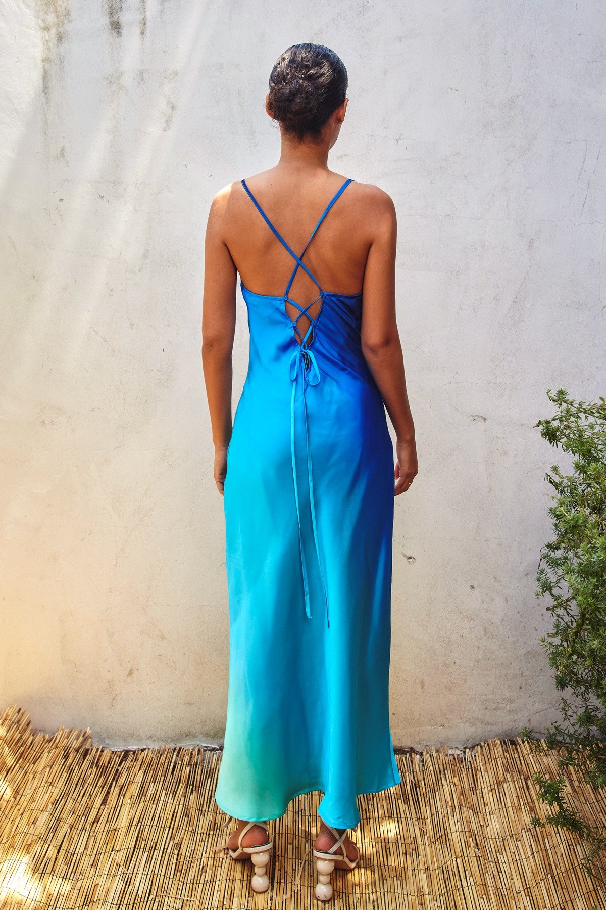 blue dress for baby girl Mermaid One Shoulder Royal Blue Long Prom Dress with Criss Cross Back