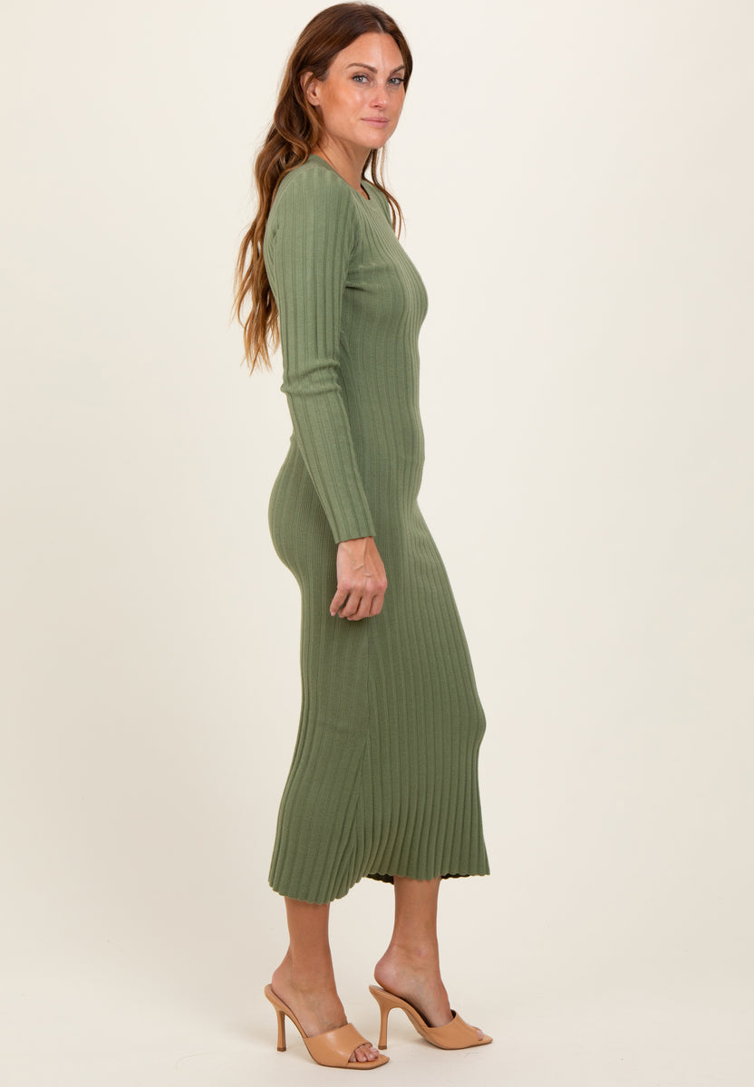 olive green ribbed dress Knit Fitted Midi Sweater youll find yourself reaching Spring_Sale _ 70%_OFF Size:S - 6 Wedding Dress Alterations Cost