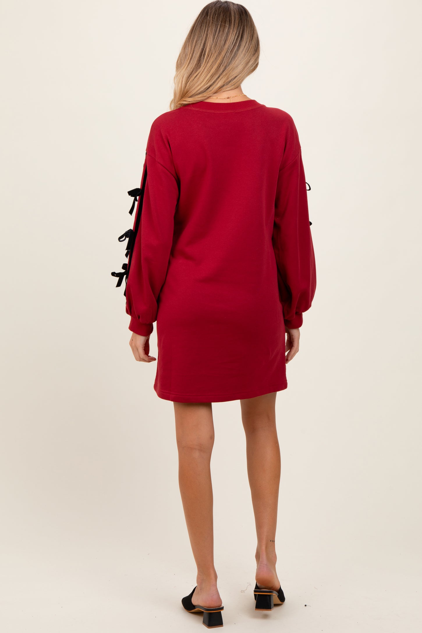 red bow dress long sleeve Luxury Red Sequin Long Sleeve Princess with Bow for Girls J609 Red / child-10