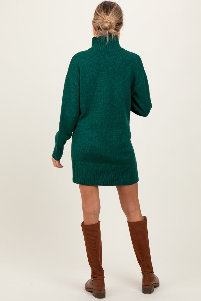 green turtleneck dress Wherever You Go Sweater Lulus Exclusive Forest Green Turtle Neck Maternity