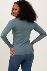 Dusty Jade Basic Long Sleeve Top