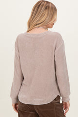 Beige Chenille Knit Sweater