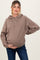Mocha French Terry Hooded Maternity Sweatshirt